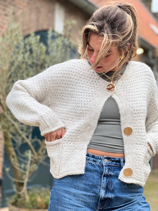 Cardigan Evi - Beige - Dutch Atelier