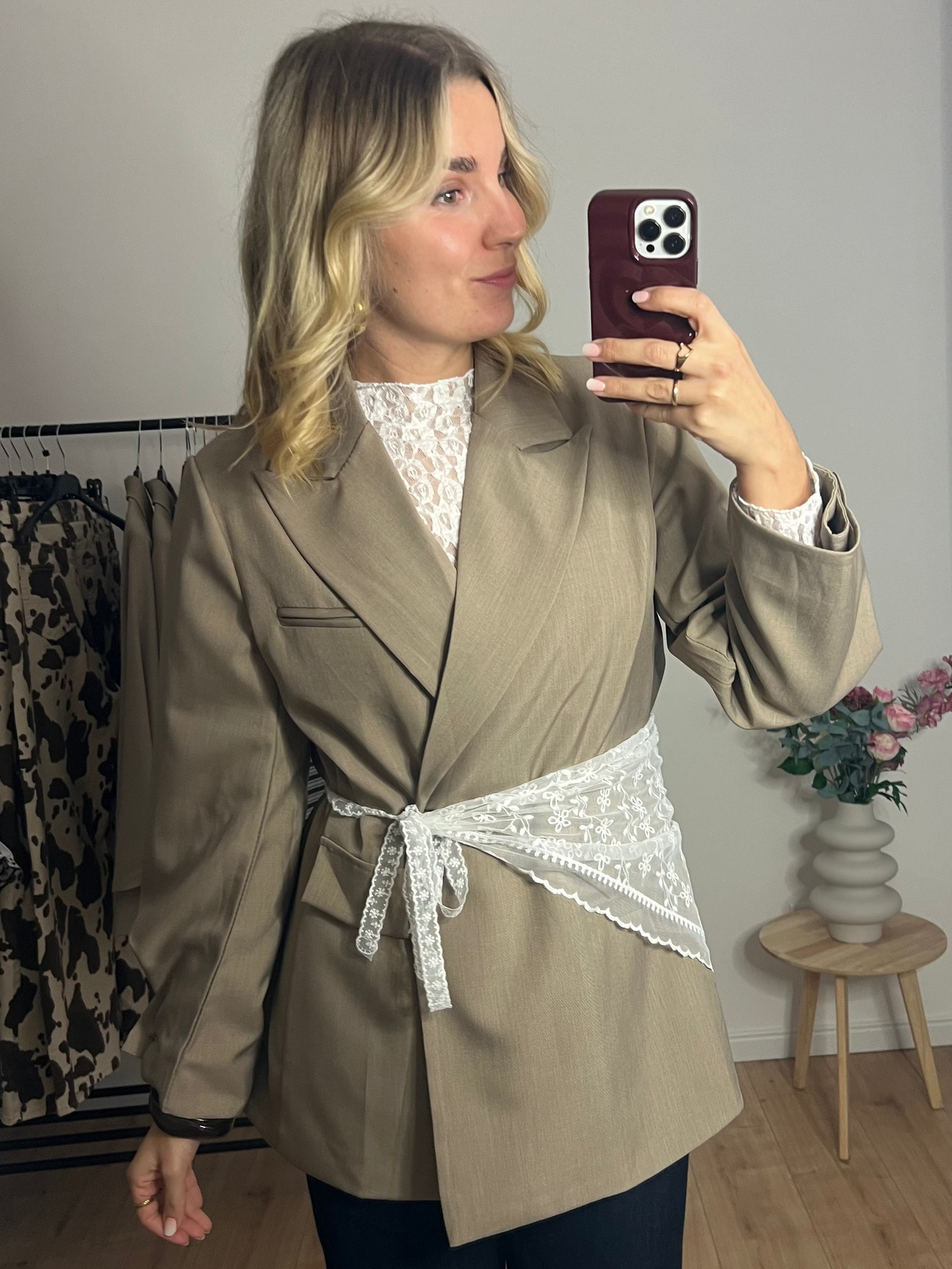 Yarah Blazer Taupe - Dutch Atelier