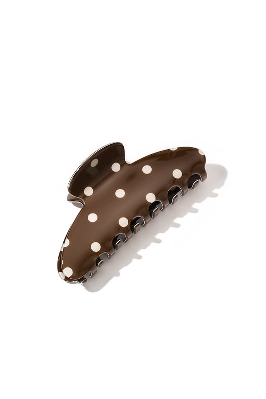 Polkadot Haarklammer Braun