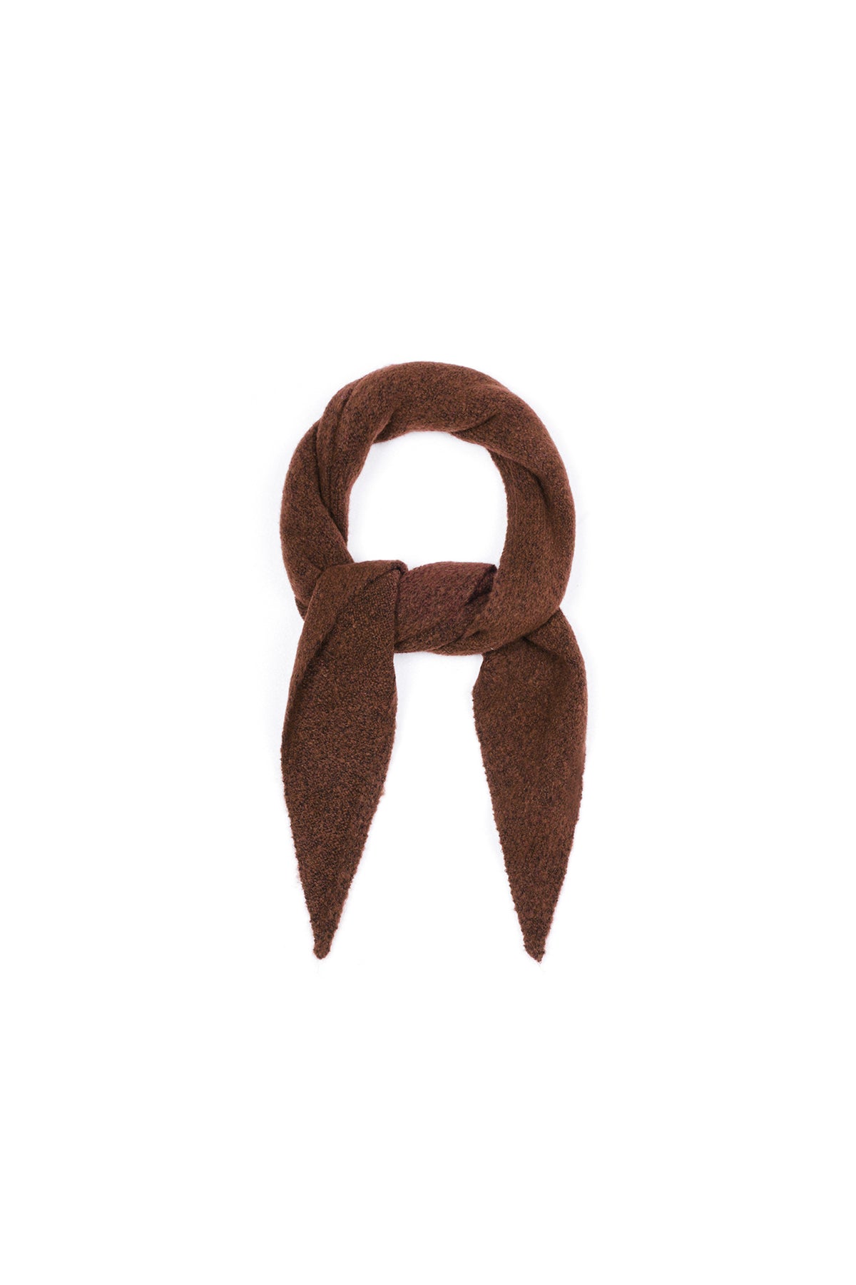 Detailaufnahme des braunen Dreieckstuchs Lies von Dutch Atelier – weicher, hochwertiger Stoff