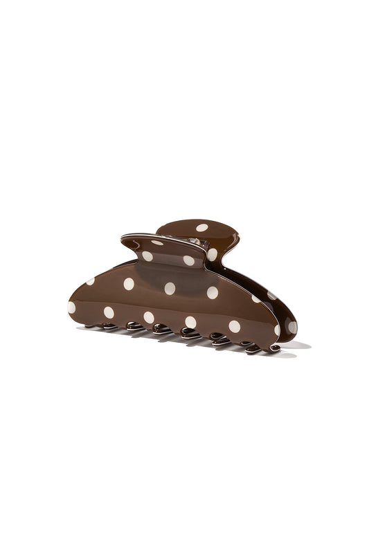 Polkadot Haarklammer Braun