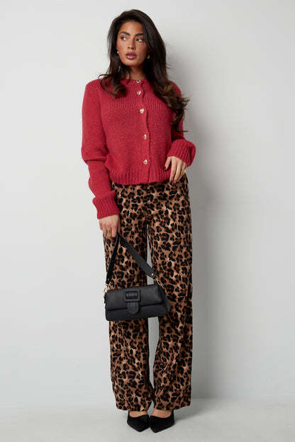 Strick Cardigan "Noor" - Cherry - Dutch Atelier