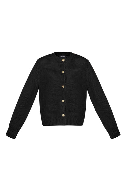 Strick Cardigan "Noor" -  Schwarz - Dutch Atelier