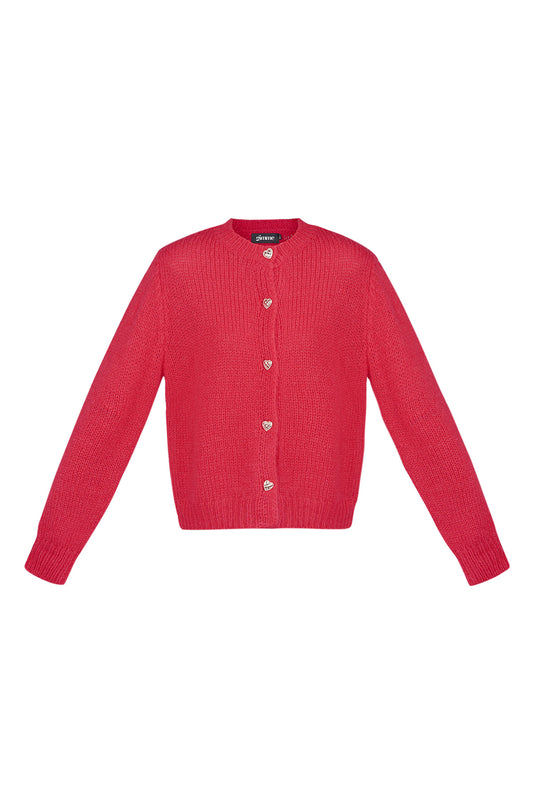 Strick Cardigan "Noor" - Cherry