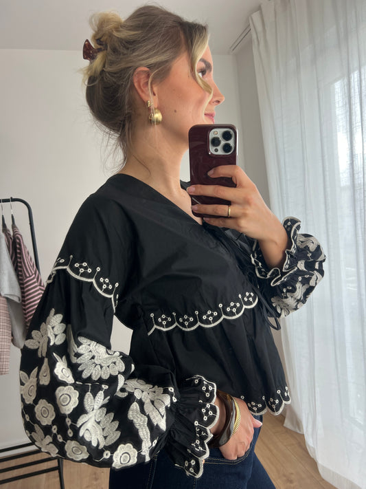 Seitenansicht Charlotte Bluse Dutch Atelier 