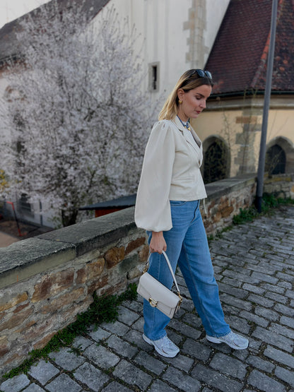 Seitenansicht, Bovie Blazer Beige, Dutch Atelier