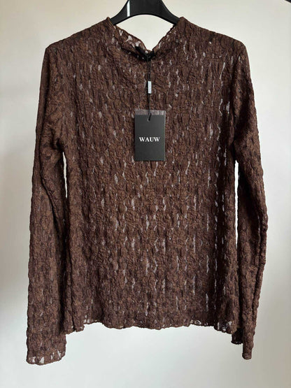 Dutch Atelier Demi Spitzentop Schokobraun Produktbild