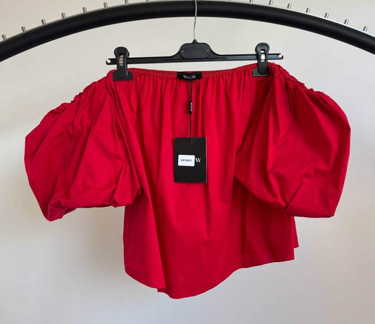 Elina Off-Shoulder Top in Rot für Damen