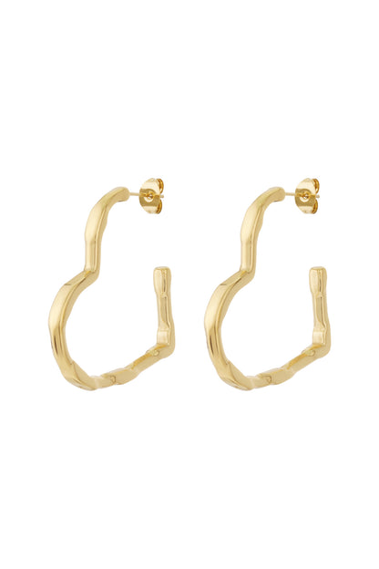 Herz Ohrringe Dutch Atelier Edelstahl Modeschmuck Gold