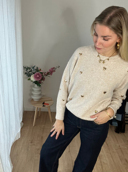 Gold Hearts Strickpullover Lieke
