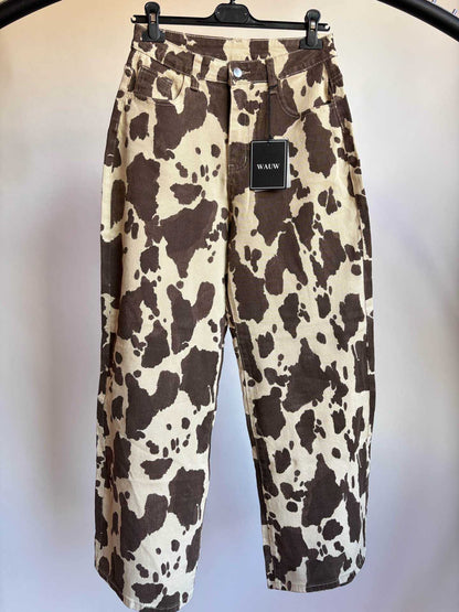 Dutch Atelier Pien Kuhprint Jeans Hose Produkt Bild