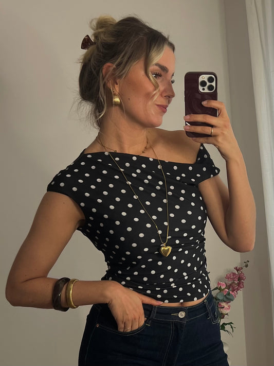 Polkadot Top Beau Dutch Atelier, Model Bild 