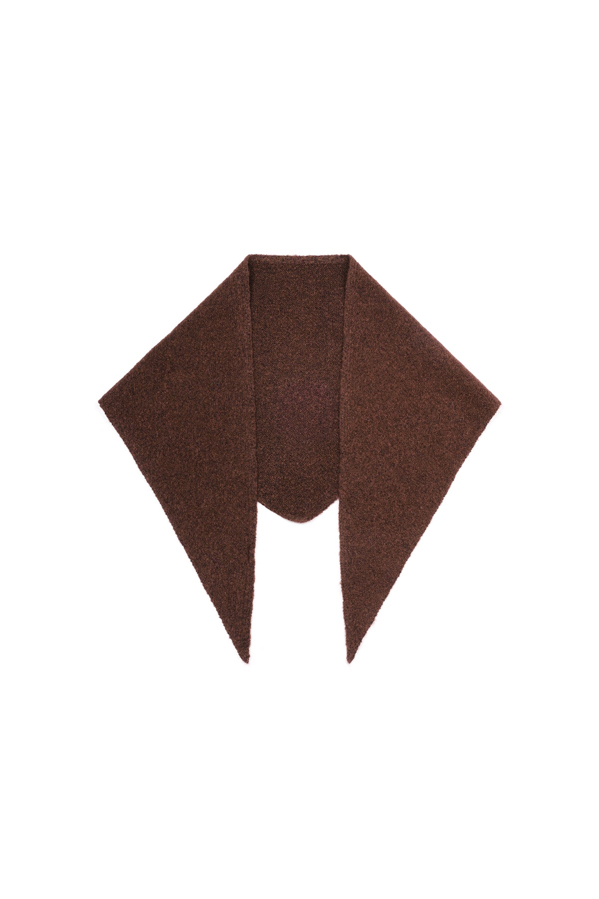 Braunes Dreieckstuch Lies von Dutch Atelier auf neutralem Hintergrund – Gesamtansicht